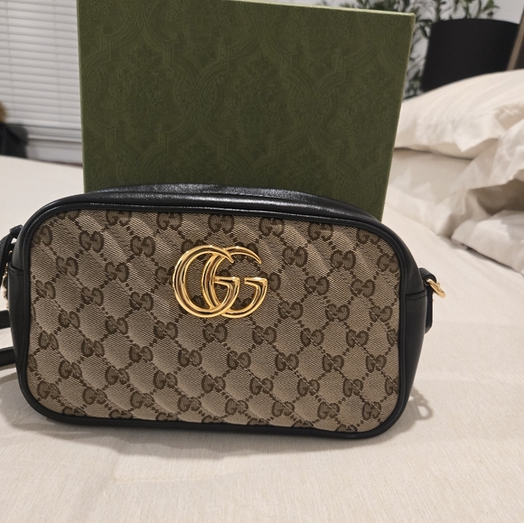 100% Authentic GUCCI Monogram GG Marmont Chain Bag - Picture 14 of 16